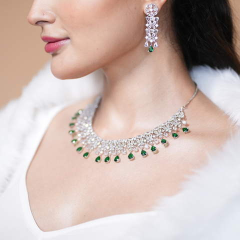 The royal green necklace set