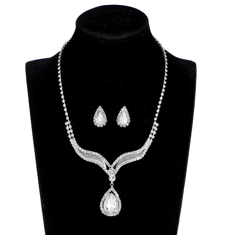 Sparkling Droplets Necklace Set