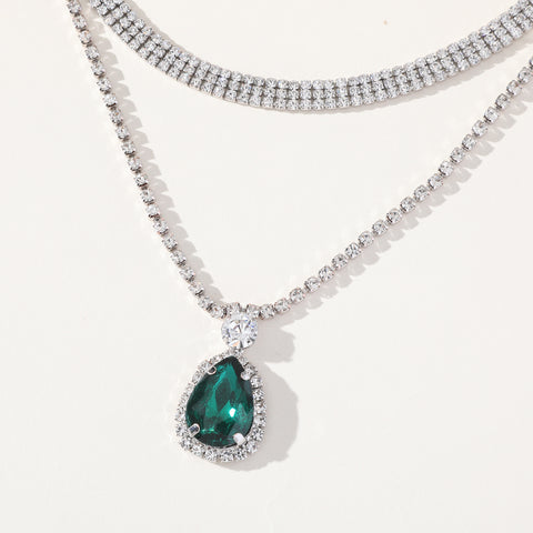 Emerald Vintage Waterdrop Necklace