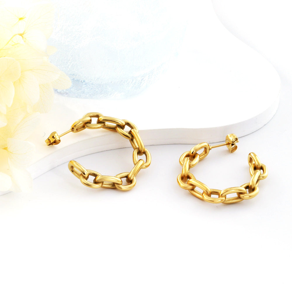 Golden Aura Hoop Earring