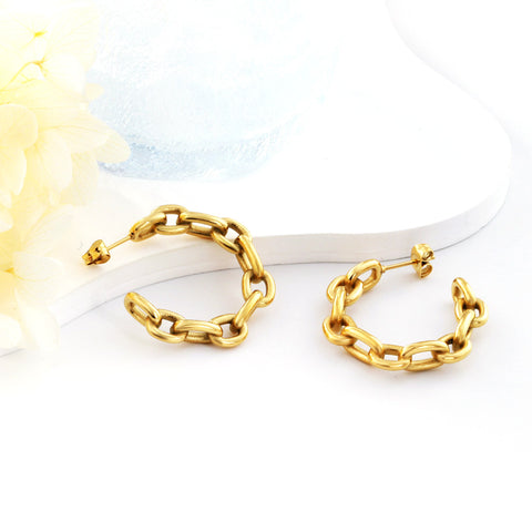 Golden Aura Hoop Earring