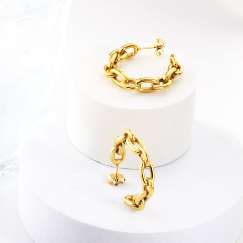 Golden Aura Hoop Earring