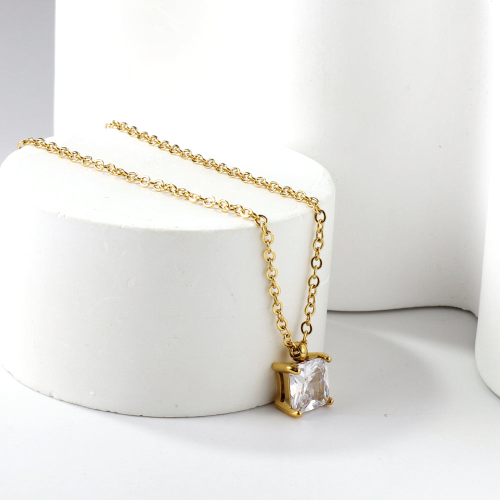 Square Diamond Necklace – Jhanna Fine Jewelry