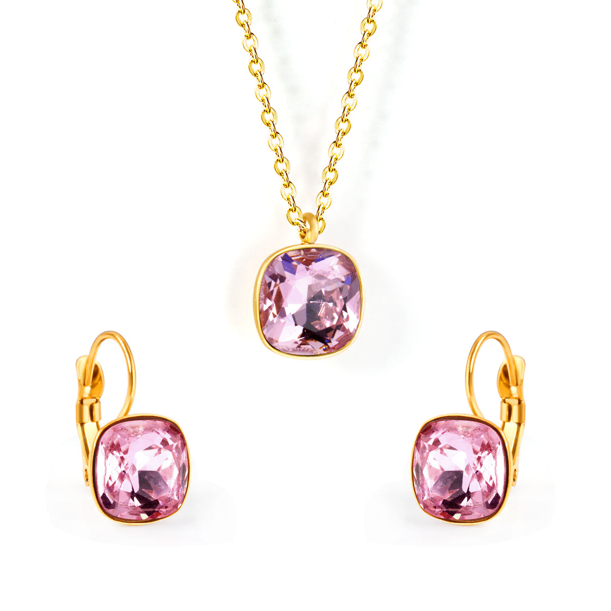 Radiant Square Necklace Set