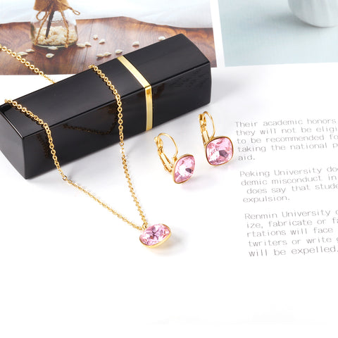 Radiant Square Necklace Set