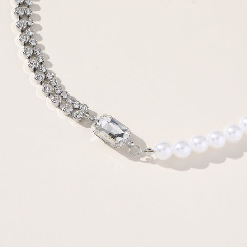 Opulent Pearl Rhinestone Necklace