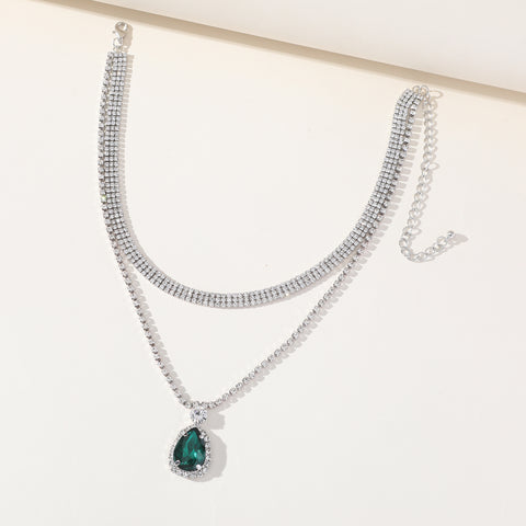 Emerald Vintage Waterdrop Necklace