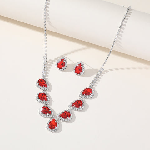 Ruby Cascade Jewelry Set